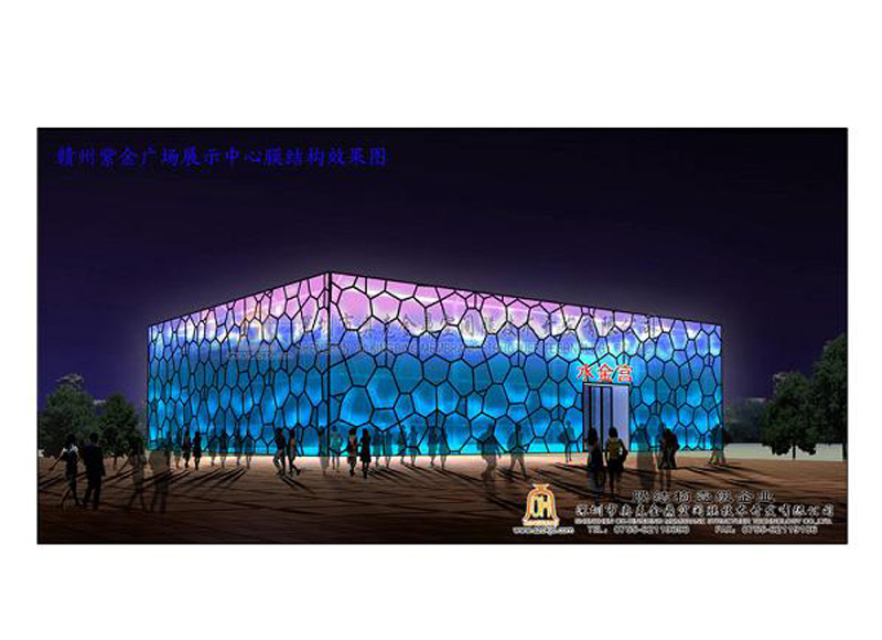 赣州紫金广场“水立方”售楼处膜结构